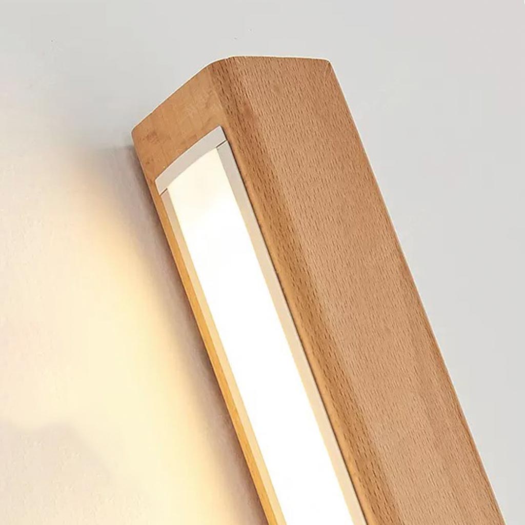 Holz-Wandleuchte LED-Lichtleiste Linear 60-180cm Einstellbares Licht Skandinavisches Design Schlafzimmer Wohnzimmer | Sansoti