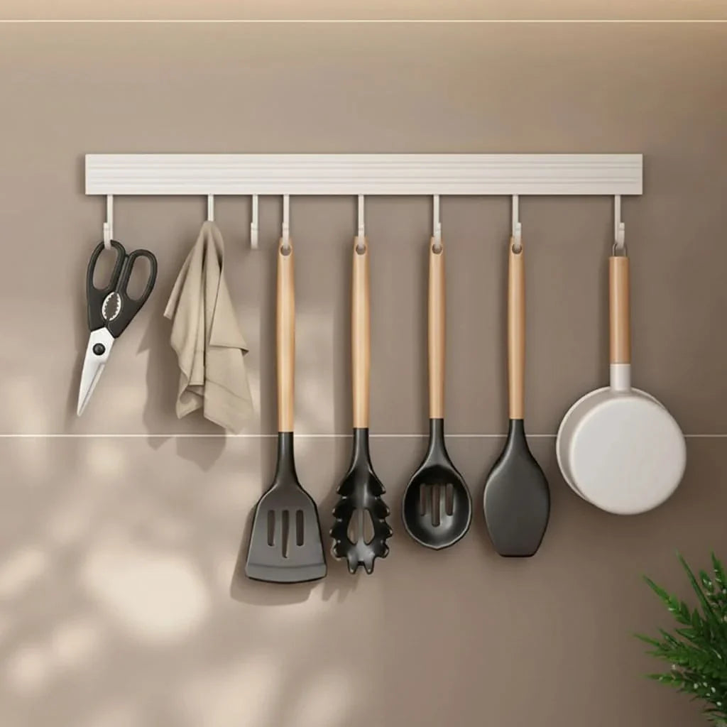 Küchenhänger Ohne Bohren Metall 30-50cm Wandregal für Küchenutensilien Handtücher Gewürzgläser Organizer | Sansoti