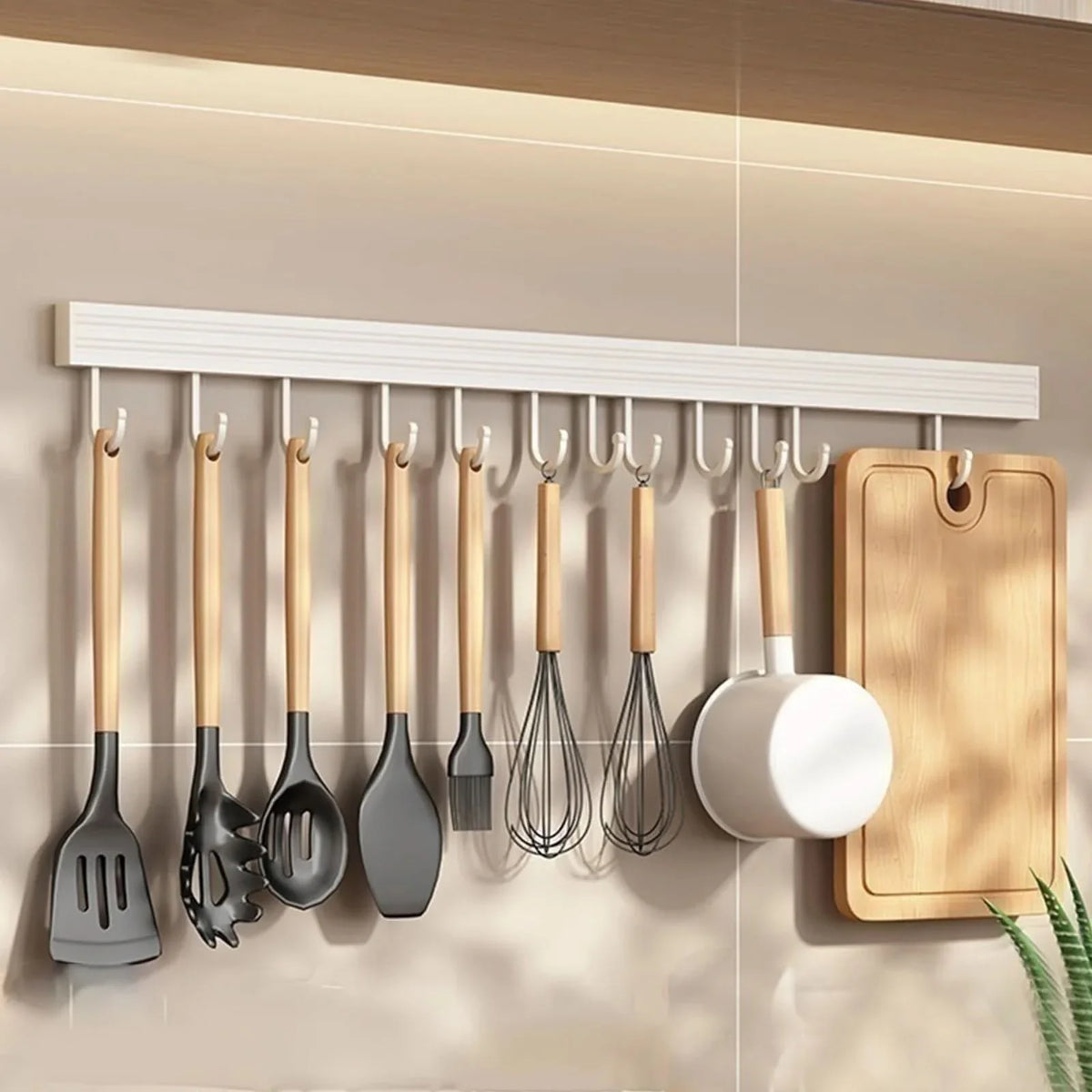 Küchenhänger Ohne Bohren Metall 30-50cm Wandregal für Küchenutensilien Handtücher Gewürzgläser Organizer | Sansoti