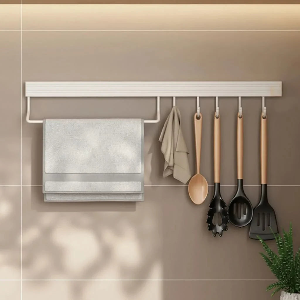 Küchenhänger Ohne Bohren Metall 30-50cm Wandregal für Küchenutensilien Handtücher Gewürzgläser Organizer | Sansoti
