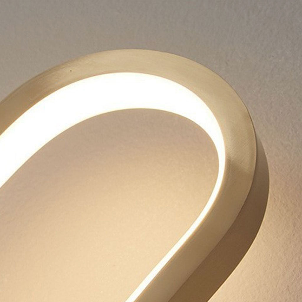 Ovale LED-Wandleuchte aus Aluminium, Schwarz-Gold, Schlafzimmer, Wohnzimmer, Flur, moderne minimalistische Beleuchtung | Sansoti