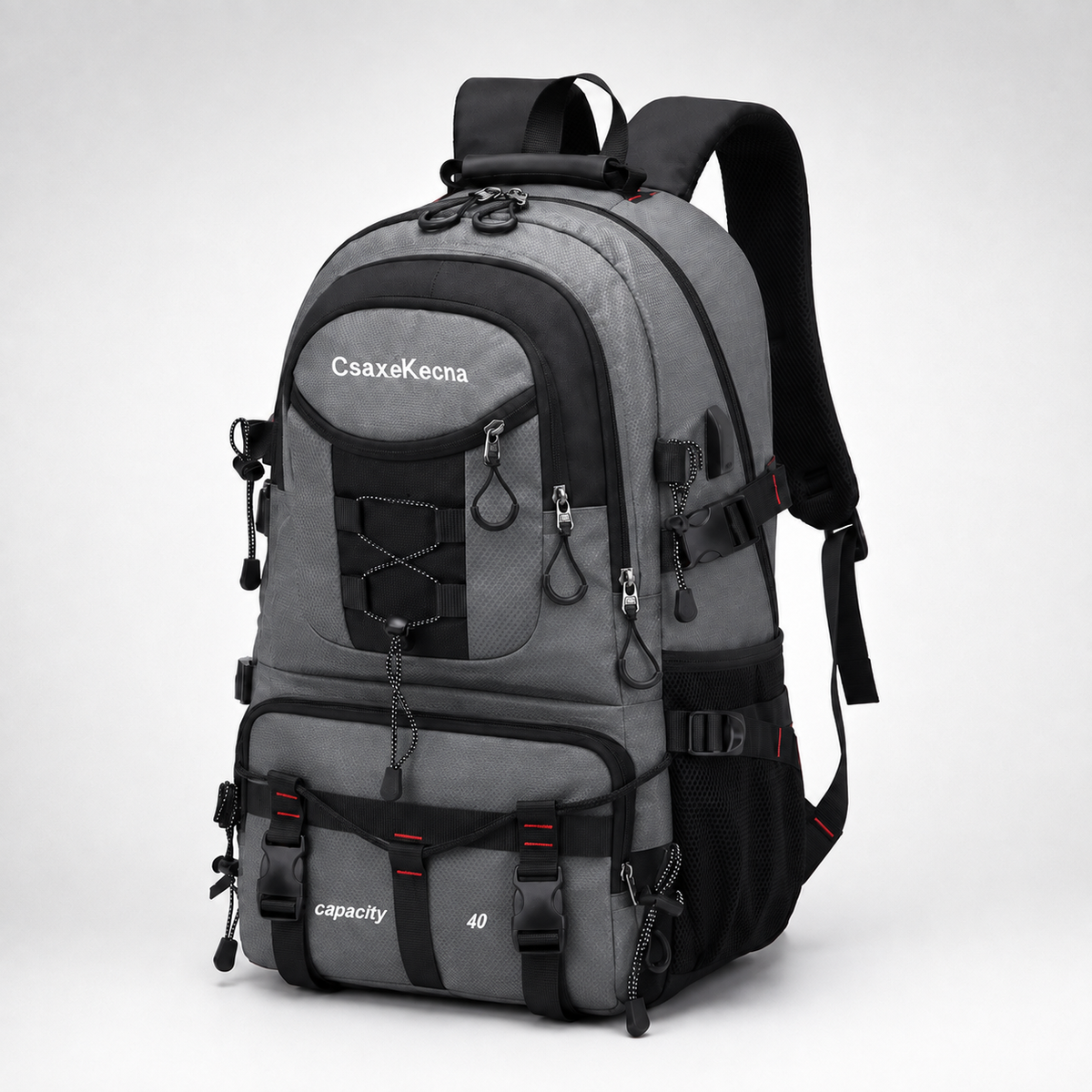 Trekkingtas 40 Liter met USB-Poort Ergonomisch Waterdicht voor Wandelen Bergtouren Outdoor Camping Reizen | Sansoti