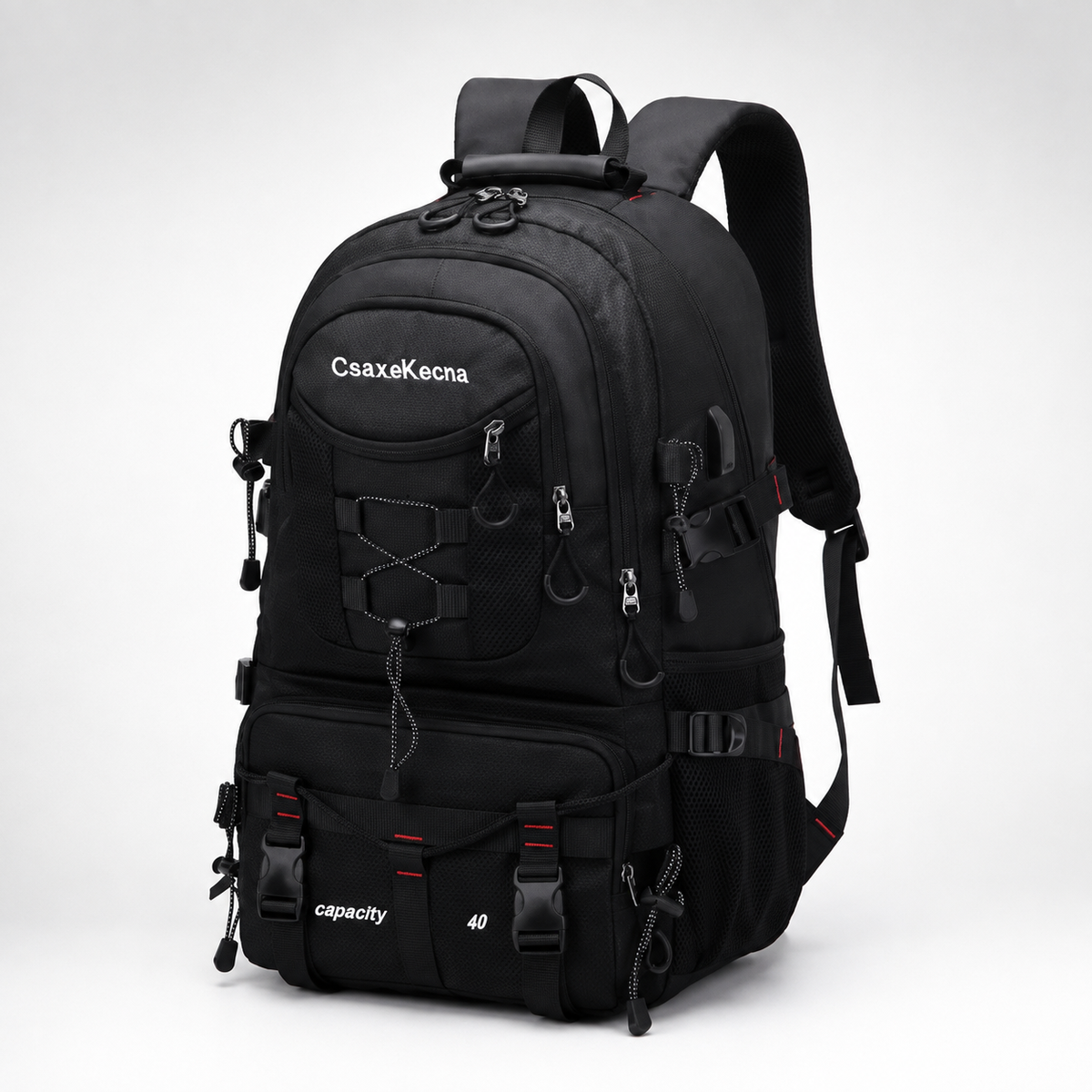 Trekkingtas 40 Liter met USB-Poort Ergonomisch Waterdicht voor Wandelen Bergtouren Outdoor Camping Reizen | Sansoti
