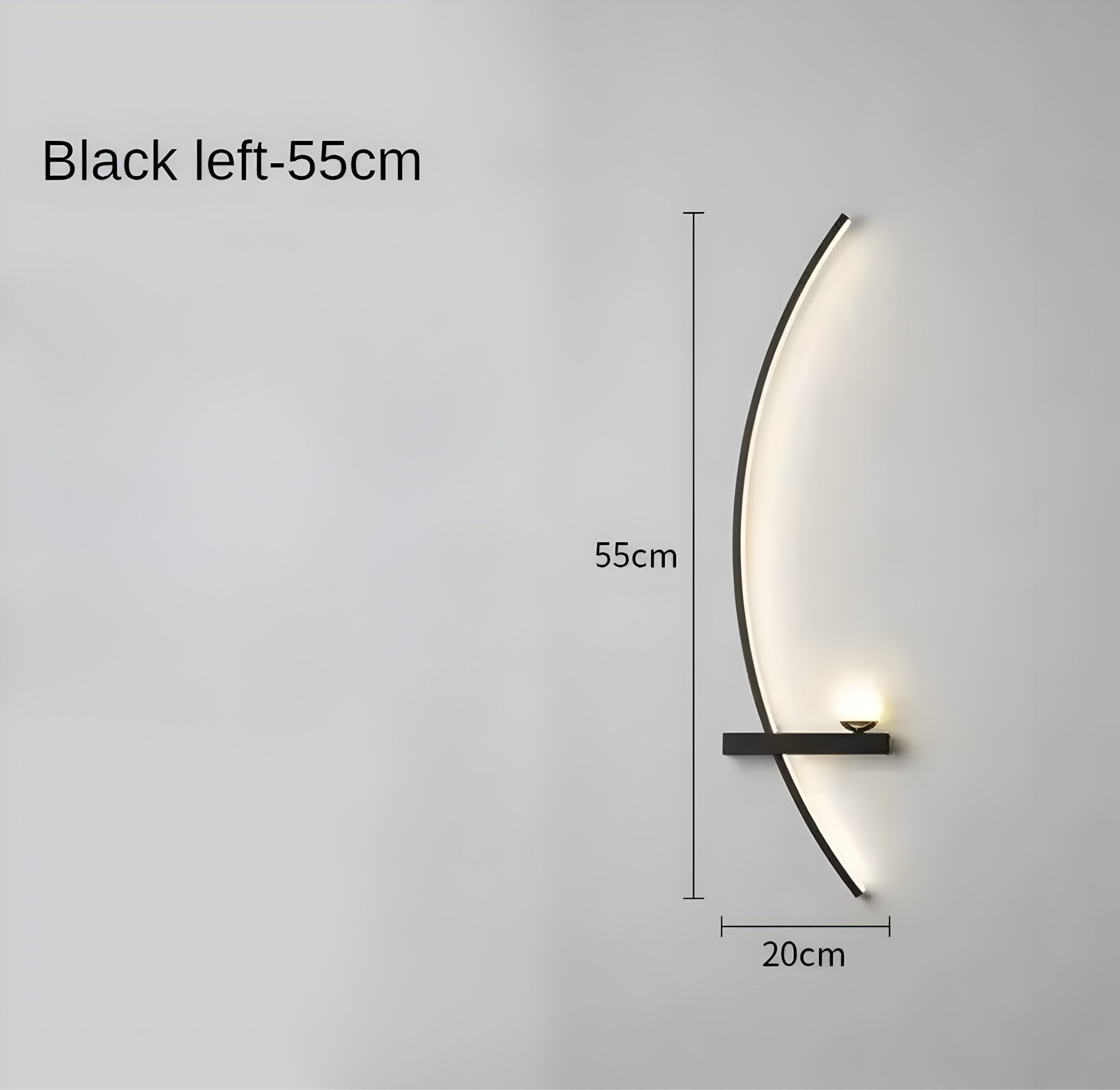 Moderne LED-Wandleuchte mit gebogenem Design und dimmbarer Beleuchtung für Schlaf- und Wohnzimmer | Restfield