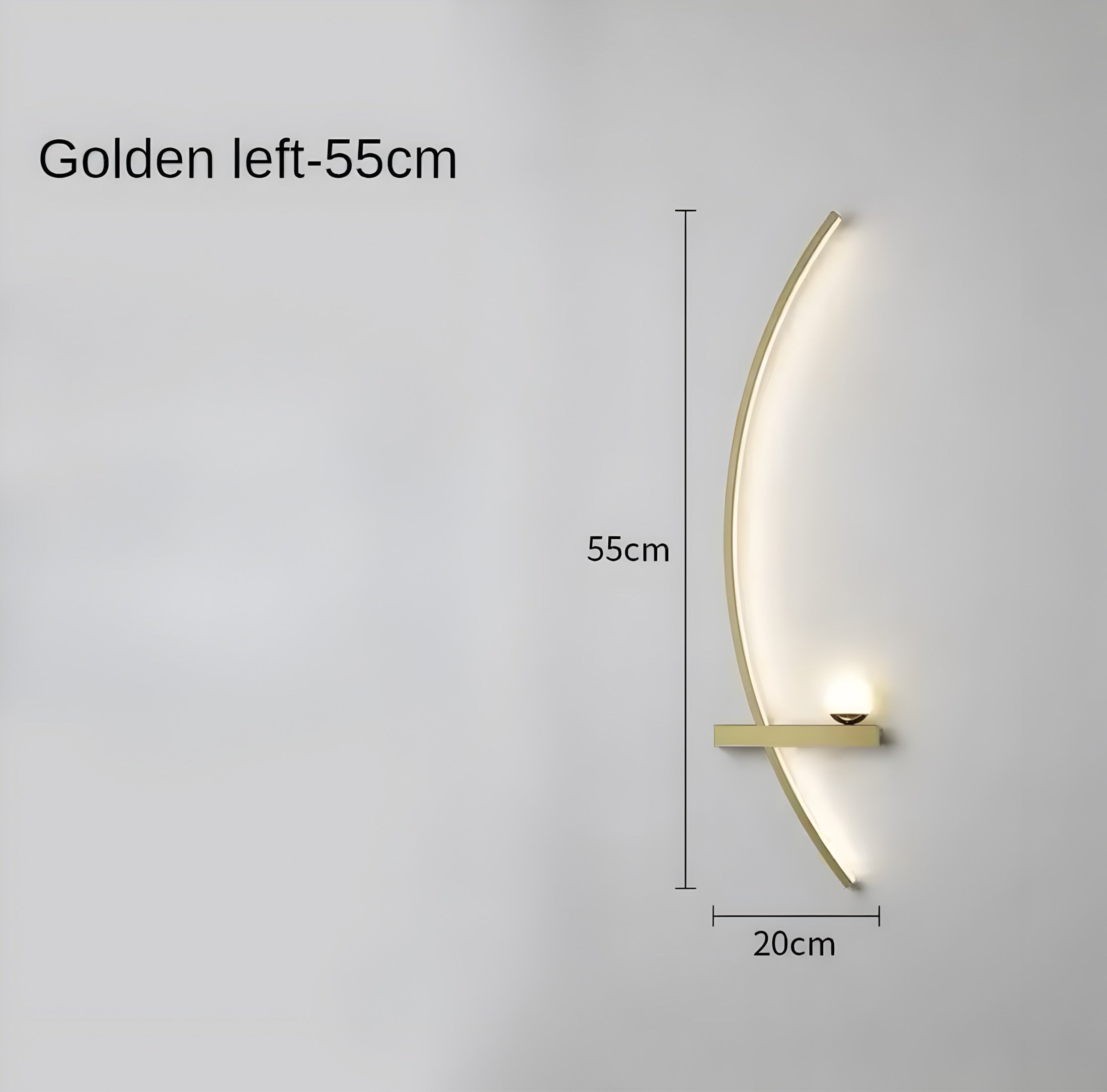 Moderne LED-Wandleuchte mit gebogenem Design und dimmbarer Beleuchtung für Schlaf- und Wohnzimmer | Restfield