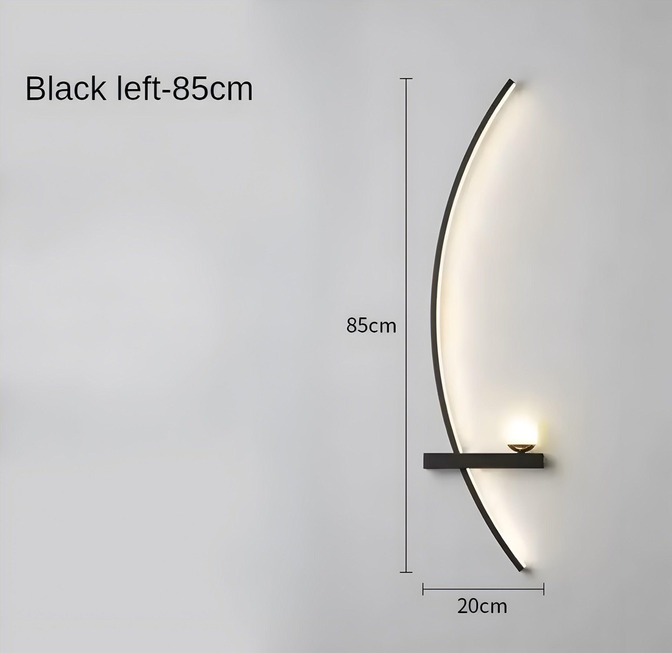 Moderne LED-Wandleuchte mit gebogenem Design und dimmbarer Beleuchtung für Schlaf- und Wohnzimmer | Restfield