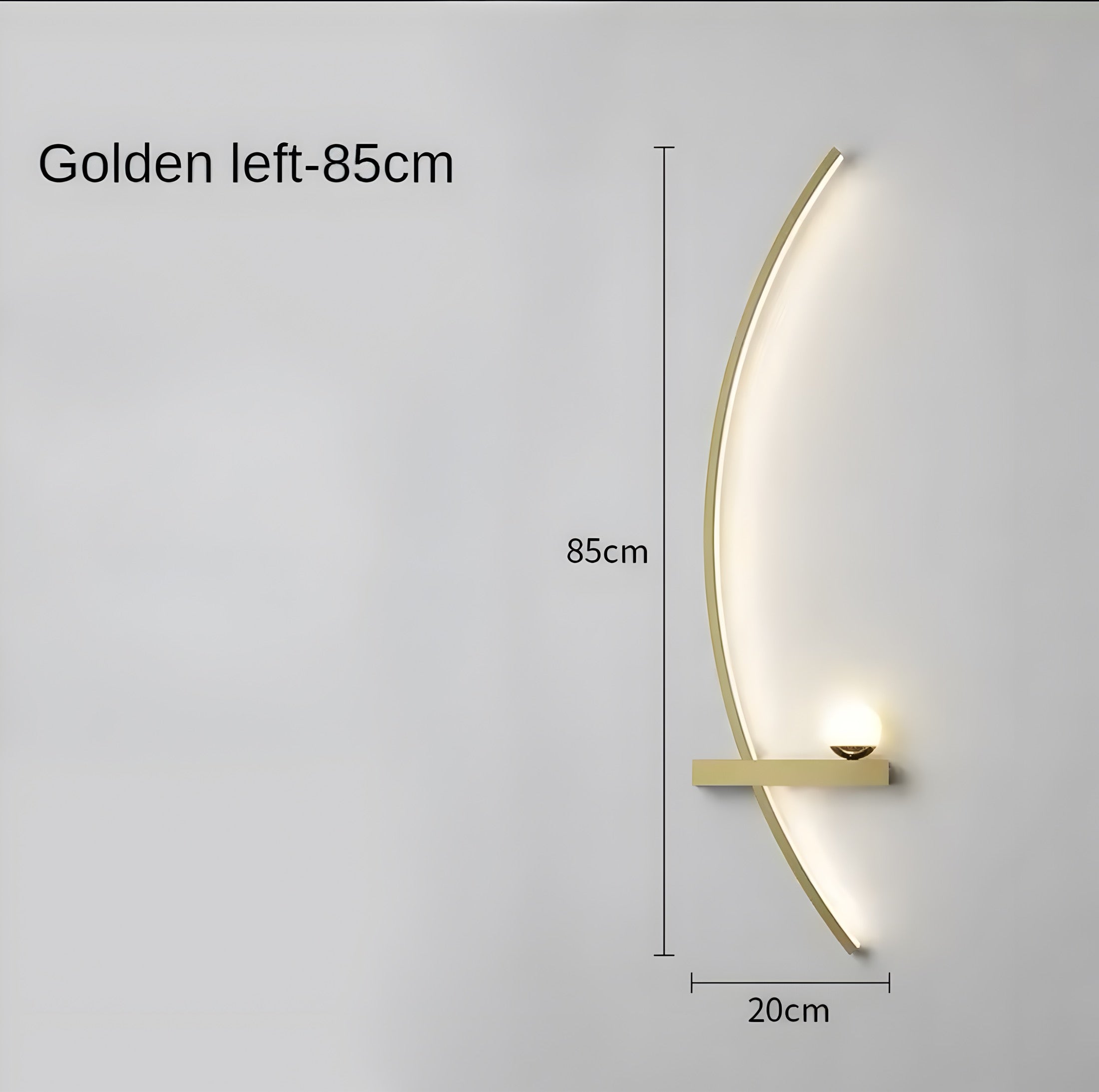 Moderne LED-Wandleuchte mit gebogenem Design und dimmbarer Beleuchtung für Schlaf- und Wohnzimmer | Restfield