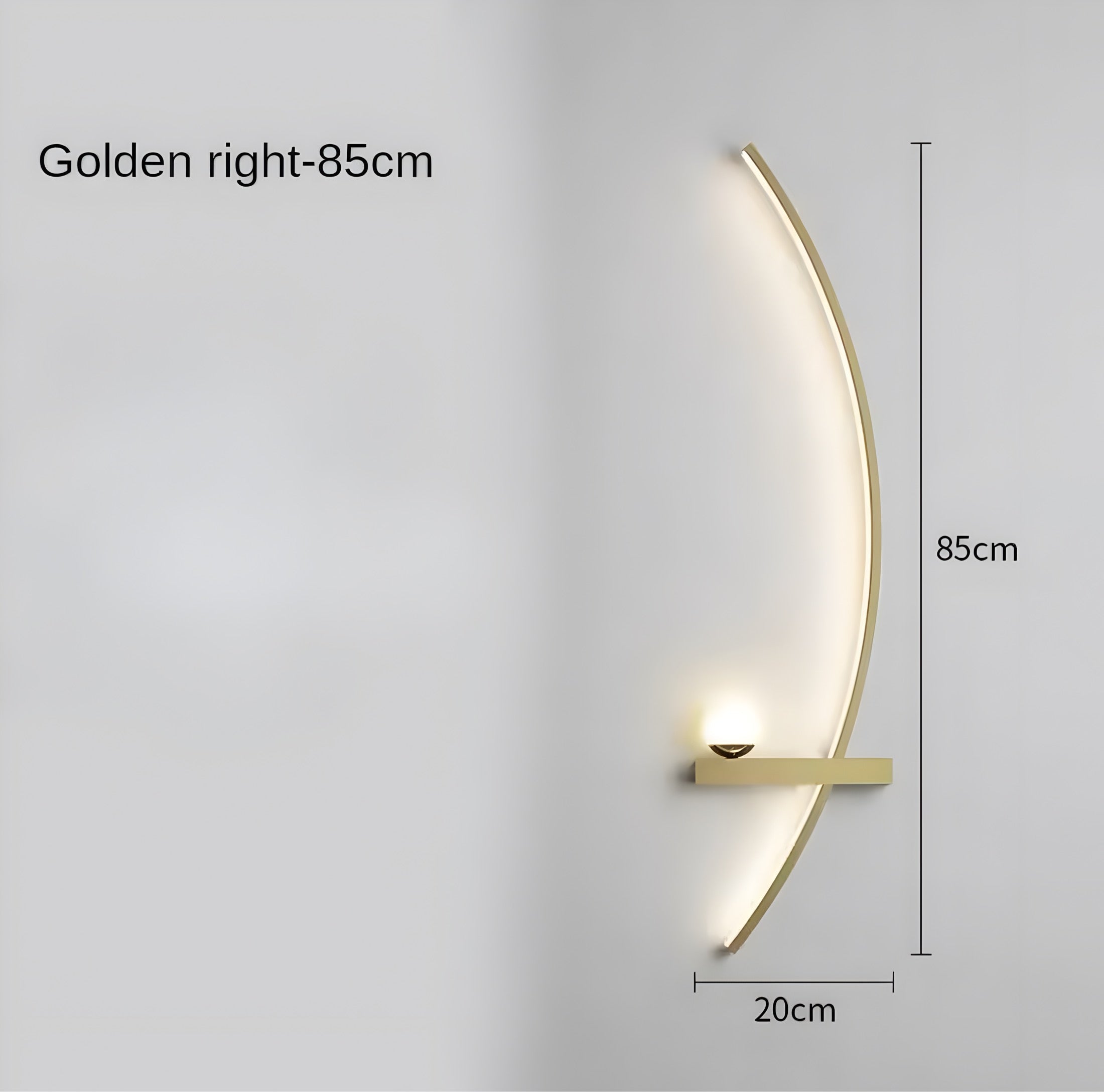 Moderne LED-Wandleuchte mit gebogenem Design und dimmbarer Beleuchtung für Schlaf- und Wohnzimmer | Restfield