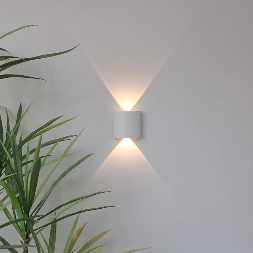 Wandlamp Modern Aluminium Zwart & Wit IP44 Warm Wit Innen & Buiten | Sansoti