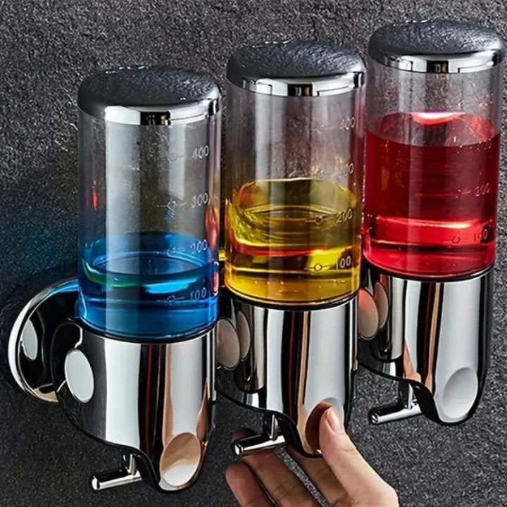 Wall-Mounted Soap Dispenser Stainless Steel Modern Design for Bathroom and Kitchen | Sansoti