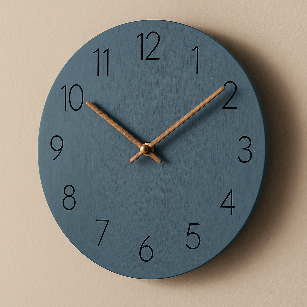 Houten Wandklok Ø29cm Modern Minimalistisch Stil Geruisloos Kwartsmechanisme Woonkamer Slaapkamer Kantoor | Sansoti