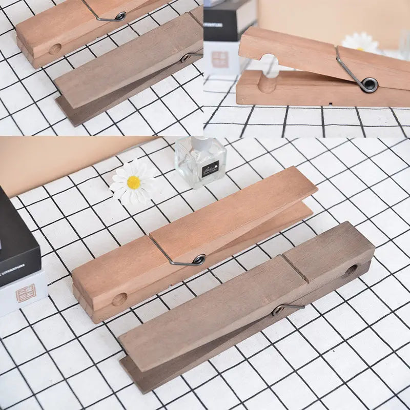 Wandhaak Knijper Hout Handdoekhouder Deur Natuurlijk Design Badkamer Kinderkamer | Sansoti
