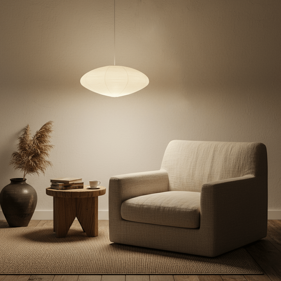 Handgemaakte Washi Papieren Hanglamp – Japans Design met E26/E27 Fitting – Zachte Verlichting voor Woonkamer, Slaapkamer & Eetkamer – Met Montagehaakjes | Sansoti