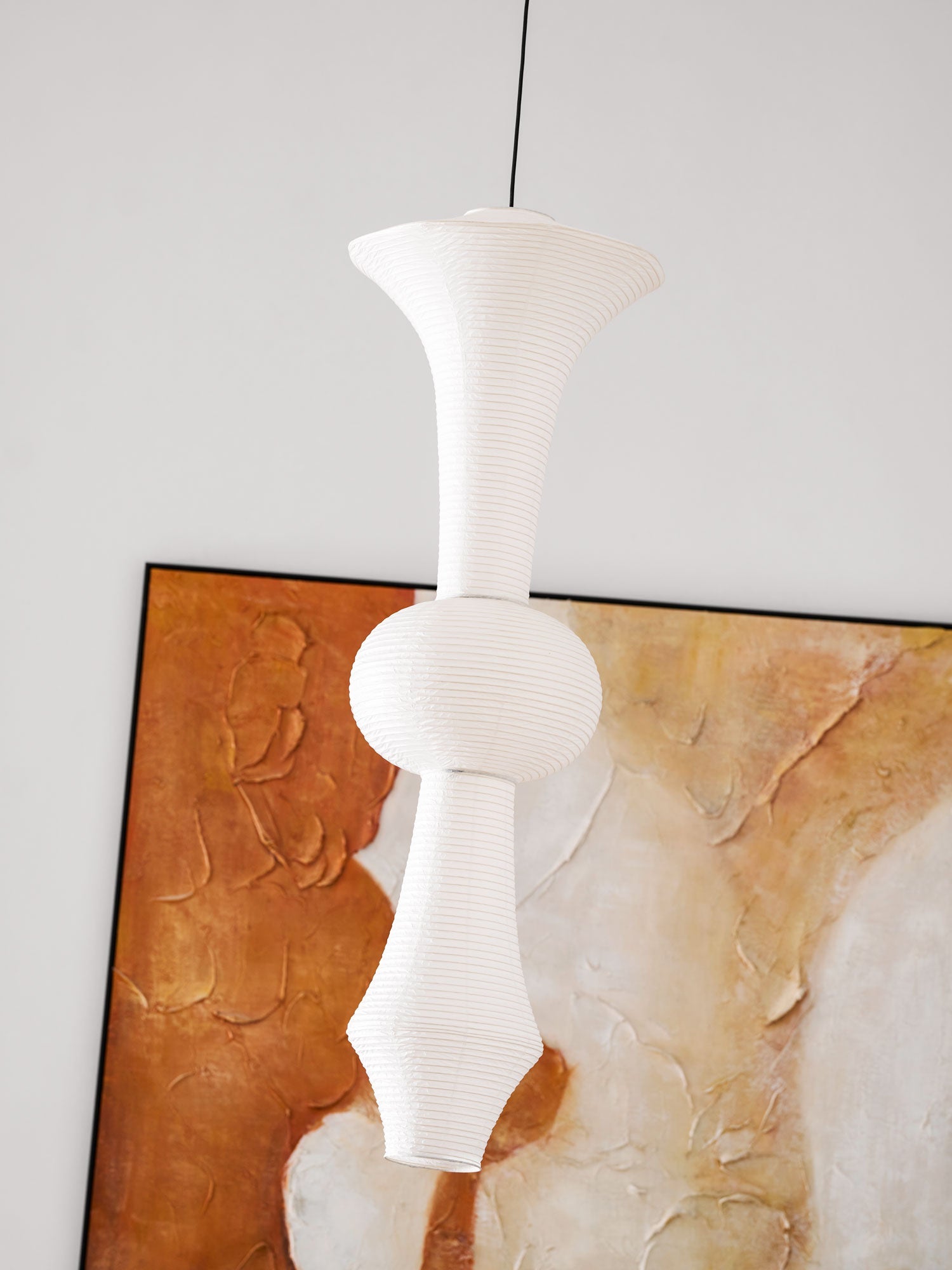Japanse Hangende Papieren Lamp Zeven Formaten E26/E27 ø33-ø43cm 150-460cm Hoogte Mulberry Washi Moerasschors Translucide Kap Met Handgemaakt Karakter | Sansoti