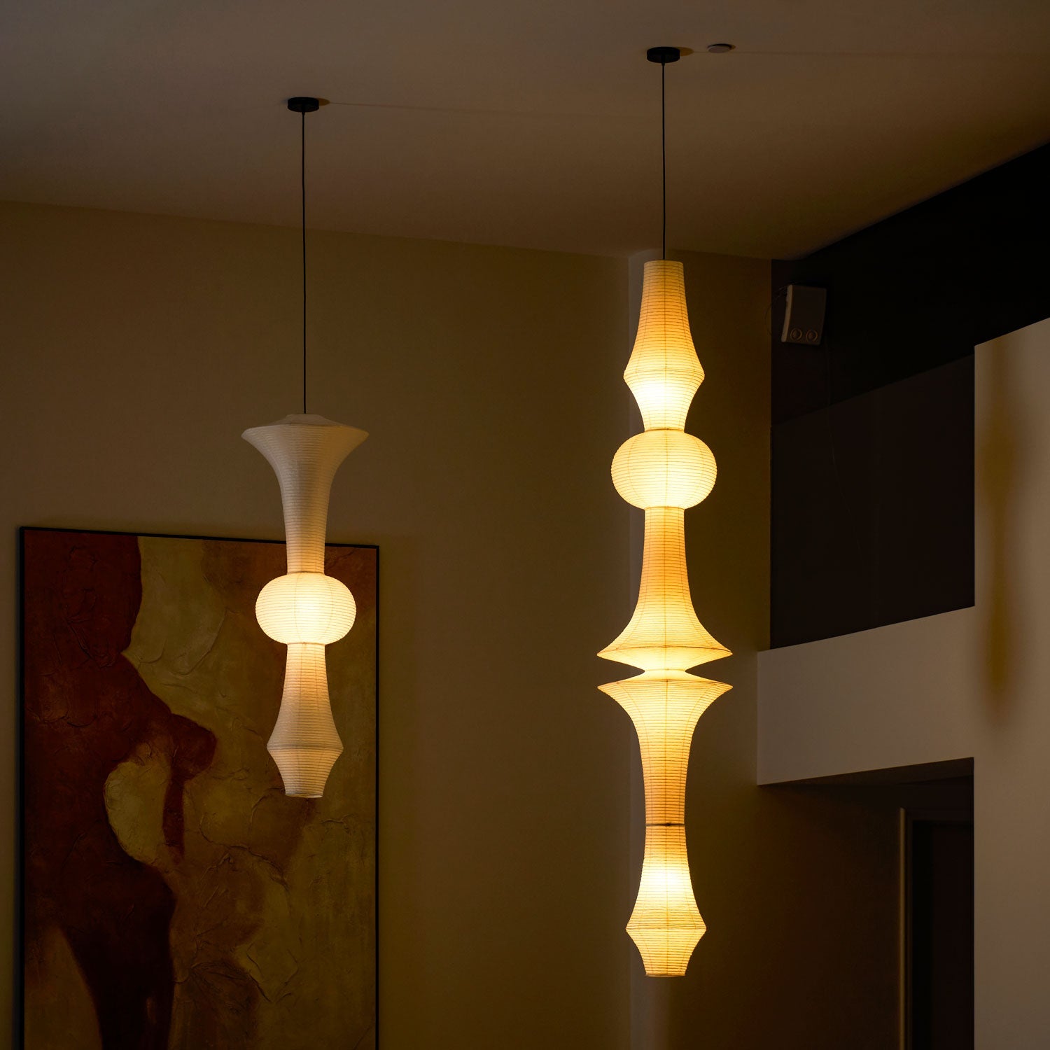 Japanse Hangende Papieren Lamp Zeven Formaten E26/E27 ø33-ø43cm 150-460cm Hoogte Mulberry Washi Moerasschors Translucide Kap Met Handgemaakt Karakter | Sansoti