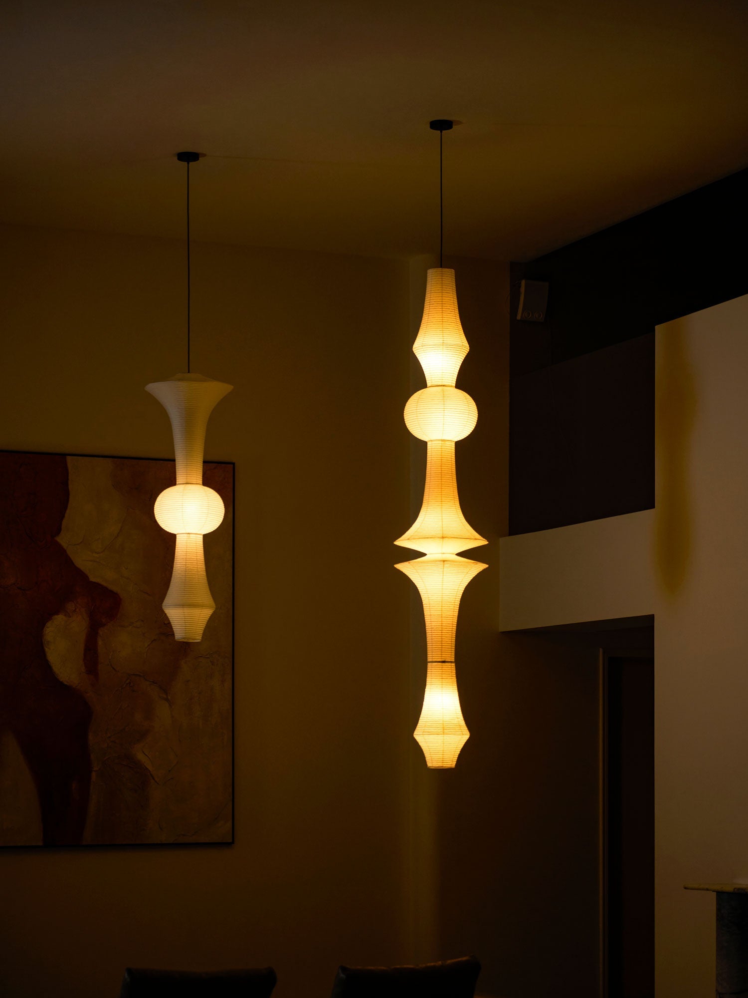 Japanse Hangende Papieren Lamp Zeven Formaten E26/E27 ø33-ø43cm 150-460cm Hoogte Mulberry Washi Moerasschors Translucide Kap Met Handgemaakt Karakter | Sansoti