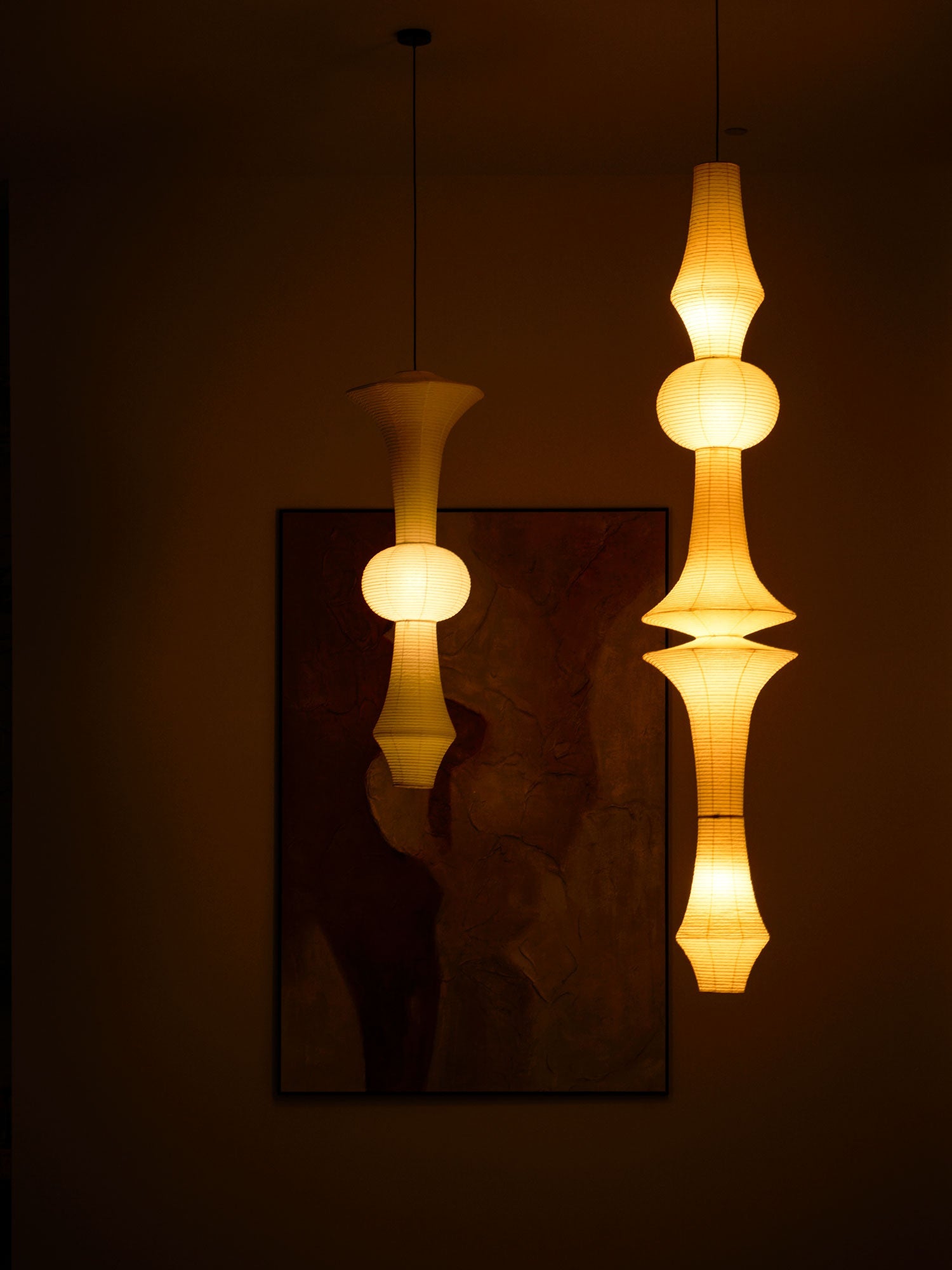 Japanse Hangende Papieren Lamp Zeven Formaten E26/E27 ø33-ø43cm 150-460cm Hoogte Mulberry Washi Moerasschors Translucide Kap Met Handgemaakt Karakter | Sansoti
