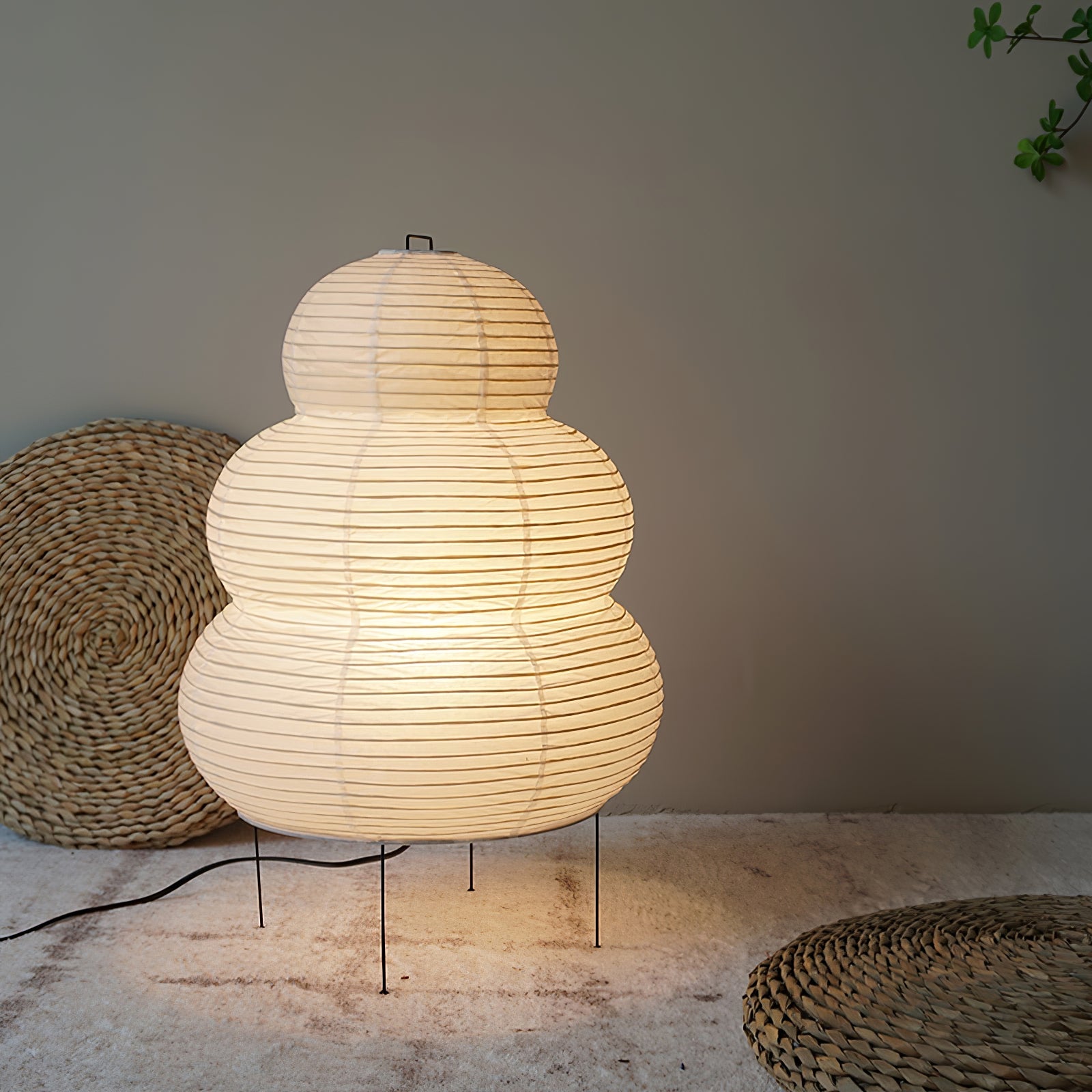 Japanse Lantaarn Tafellamp met Handgemaakt Moerbeipapier Scherm – 8 Maten – E26 Fitting – Plug & Play met 150 cm Snoer – Inspiratie 1951 Akari Lantaarns | Sansoti