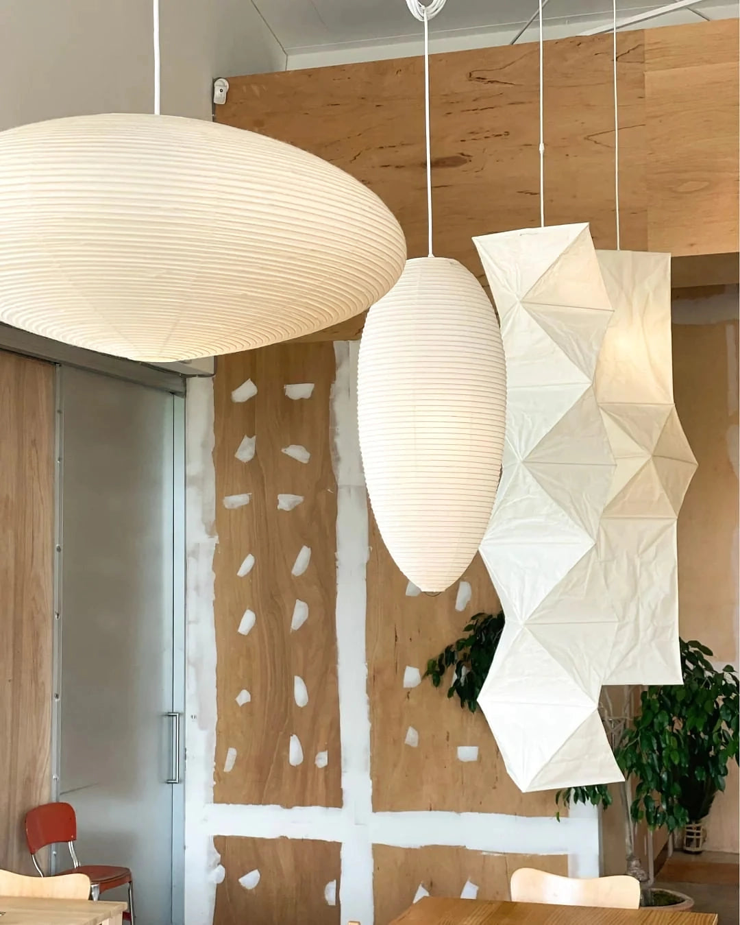 Handgemaakte Washi Papieren Hanglamp – Japans Design met E26/E27 Fitting – Zachte Verlichting voor Woonkamer, Slaapkamer & Eetkamer – Met Montagehaakjes | Sansoti