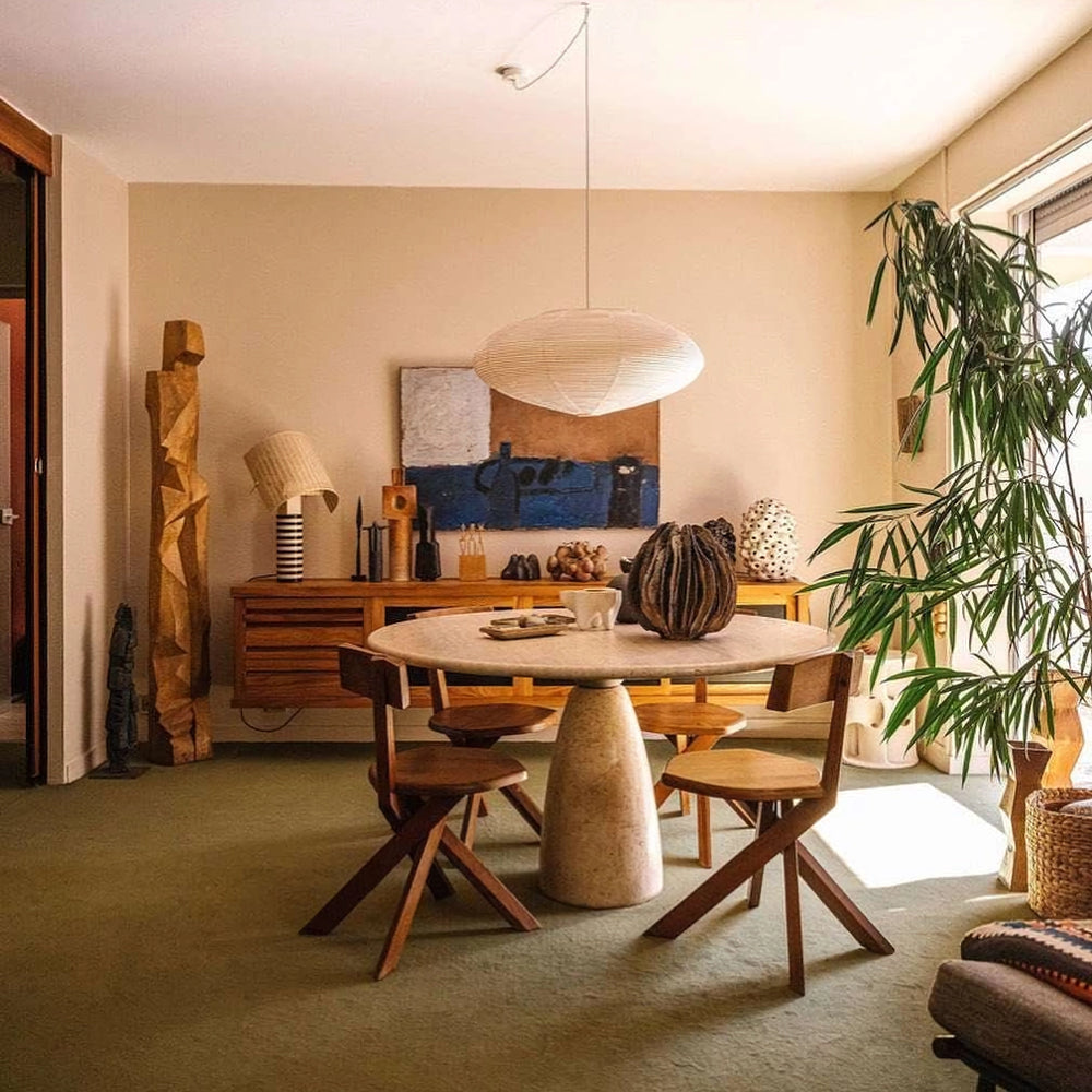 Handgemaakte Washi Papieren Hanglamp – Japans Design met E26/E27 Fitting – Zachte Verlichting voor Woonkamer, Slaapkamer & Eetkamer – Met Montagehaakjes | Sansoti