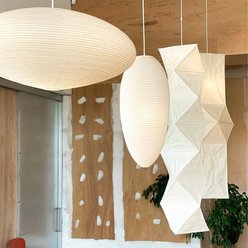 Handgemaakte Washi Papieren Hanglamp – Japans Design met E26/E27 Fitting – Zachte Verlichting voor Woonkamer, Slaapkamer & Eetkamer – Met Montagehaakjes | Sansoti