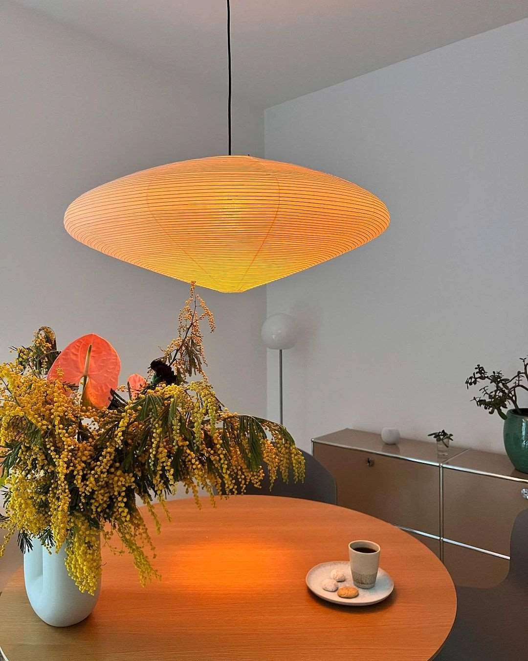 Handgemaakte Washi Papieren Hanglamp – Japans Design met E26/E27 Fitting – Zachte Verlichting voor Woonkamer, Slaapkamer & Eetkamer – Met Montagehaakjes | Sansoti