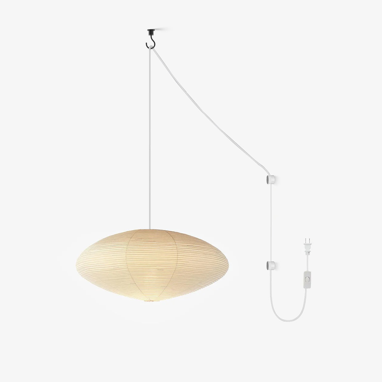 Handgemaakte Washi Papieren Hanglamp – Japans Design met E26/E27 Fitting – Zachte Verlichting voor Woonkamer, Slaapkamer & Eetkamer – Met Montagehaakjes | Sansoti