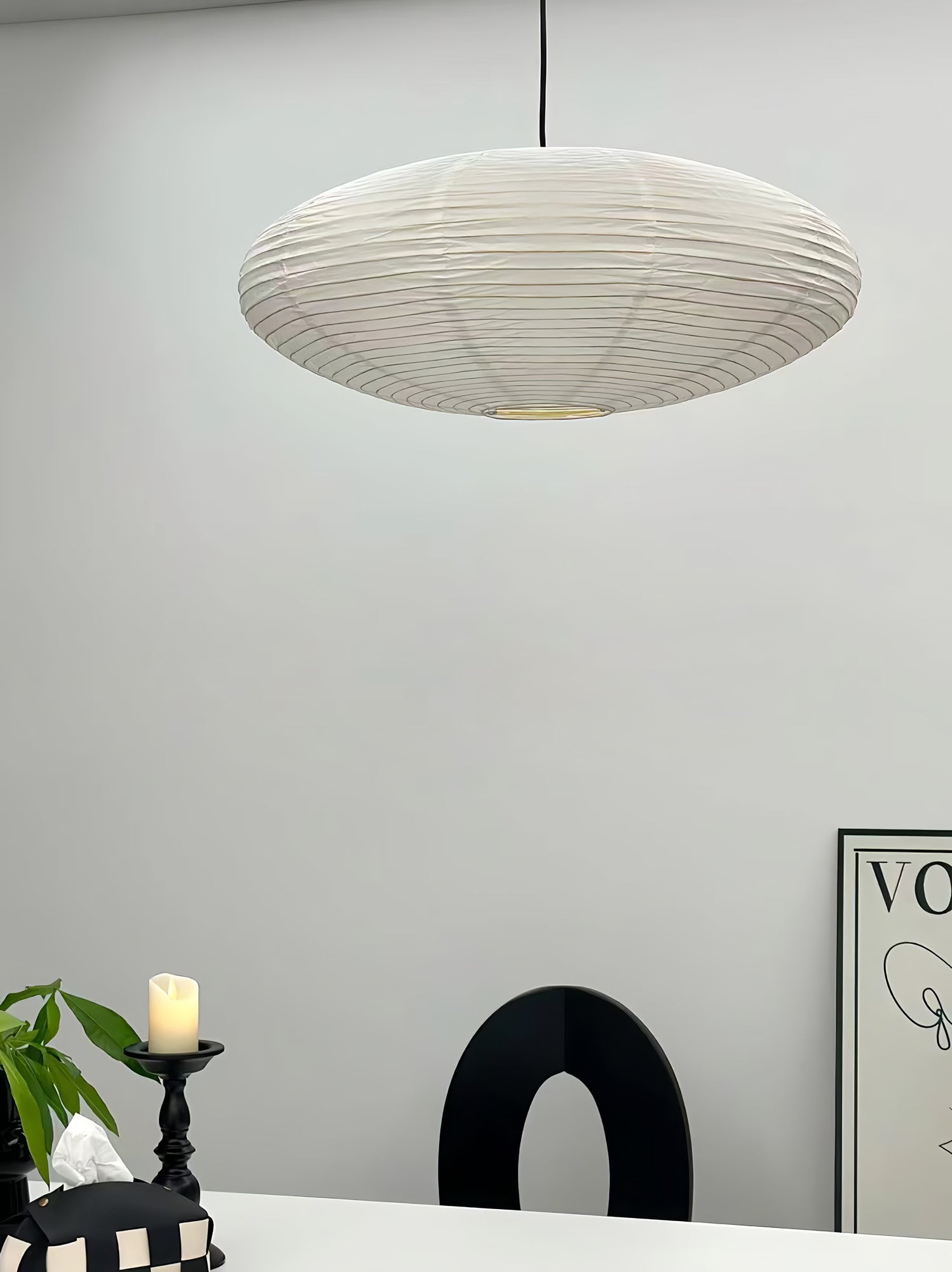 Handgemaakte Washi Papieren Hanglamp – Japans Design met E26/E27 Fitting – Zachte Verlichting voor Woonkamer, Slaapkamer & Eetkamer – Met Montagehaakjes | Sansoti