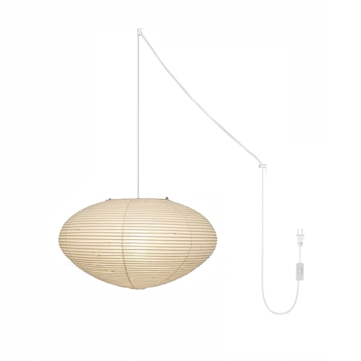 Handgemaakte Washi Papieren Hanglamp – Japans Design met E26/E27 Fitting – Zachte Verlichting voor Woonkamer, Slaapkamer & Eetkamer – Met Montagehaakjes | Sansoti