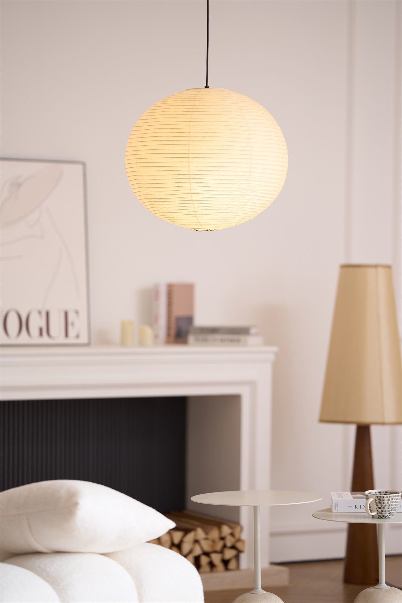 Japanse Mulberry Paper Hanglamp — Handgemaakte Washi Lampenkap Bol Sfeerverlichting | Sansoti