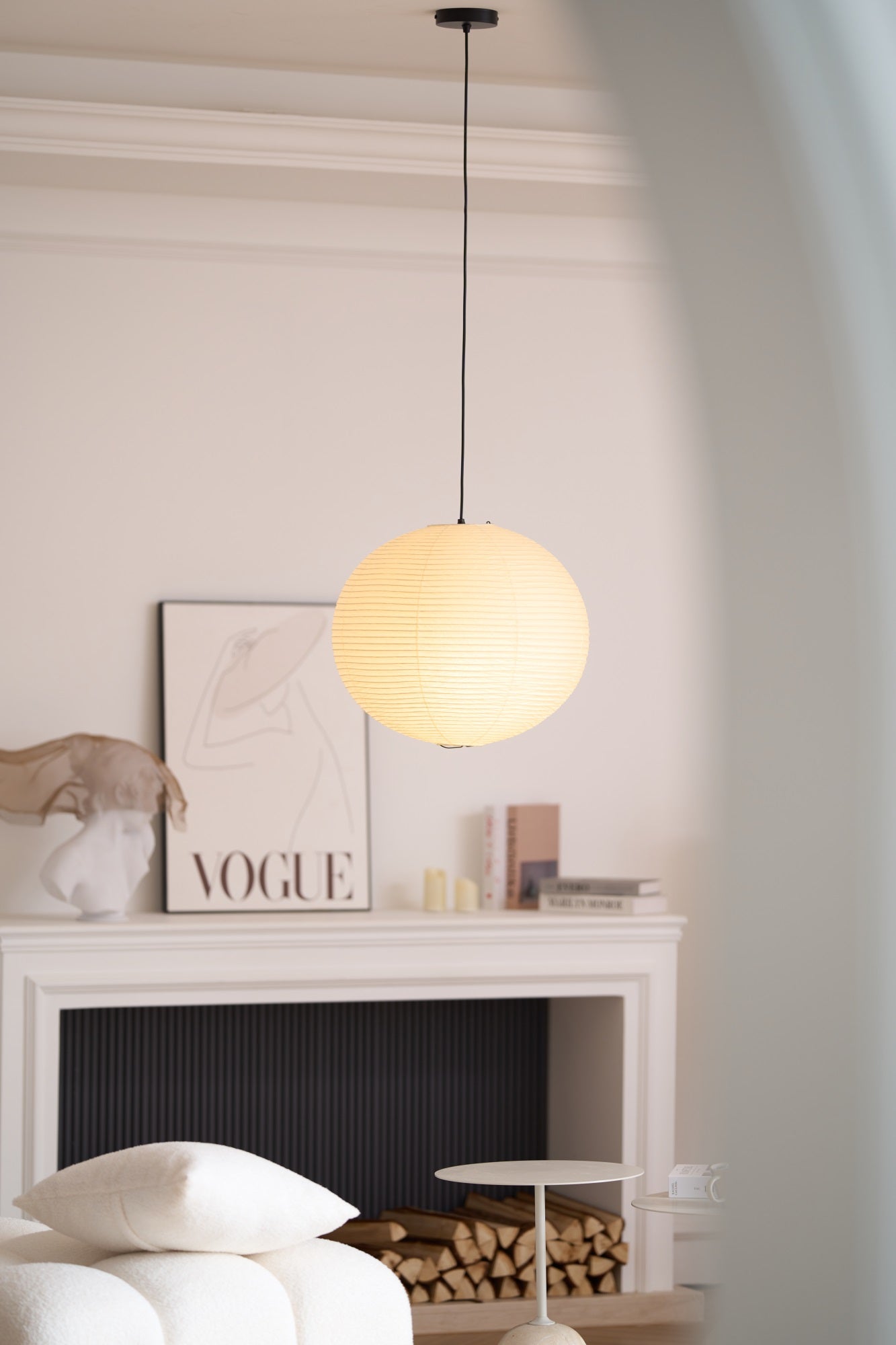 Japanse Mulberry Paper Hanglamp — Handgemaakte Washi Lampenkap Bol Sfeerverlichting | Sansoti