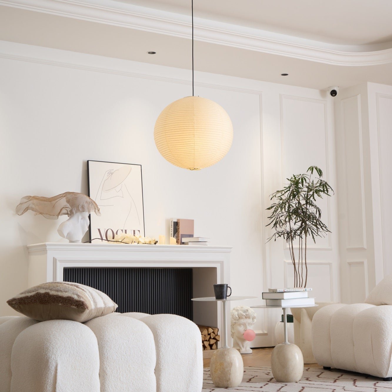 Japanse Mulberry Paper Hanglamp — Handgemaakte Washi Lampenkap Bol Sfeerverlichting | Sansoti