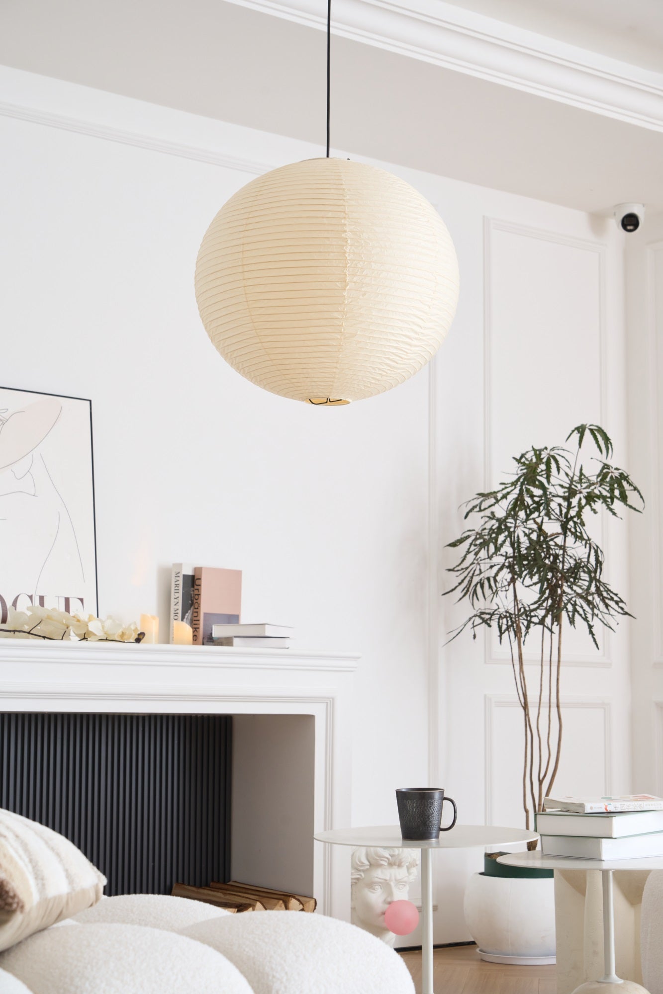 Japanse Mulberry Paper Hanglamp — Handgemaakte Washi Lampenkap Bol Sfeerverlichting | Sansoti
