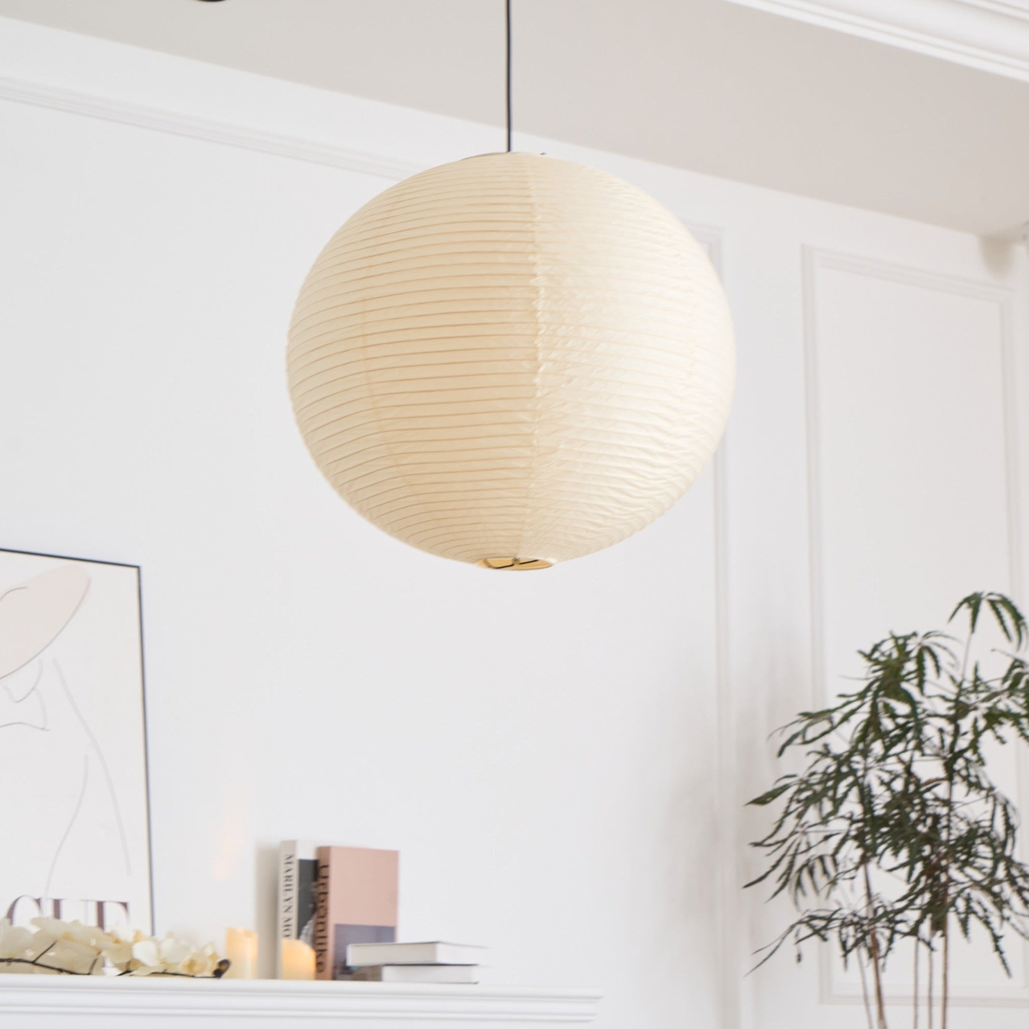 Japanse Mulberry Paper Hanglamp — Handgemaakte Washi Lampenkap Bol Sfeerverlichting | Sansoti