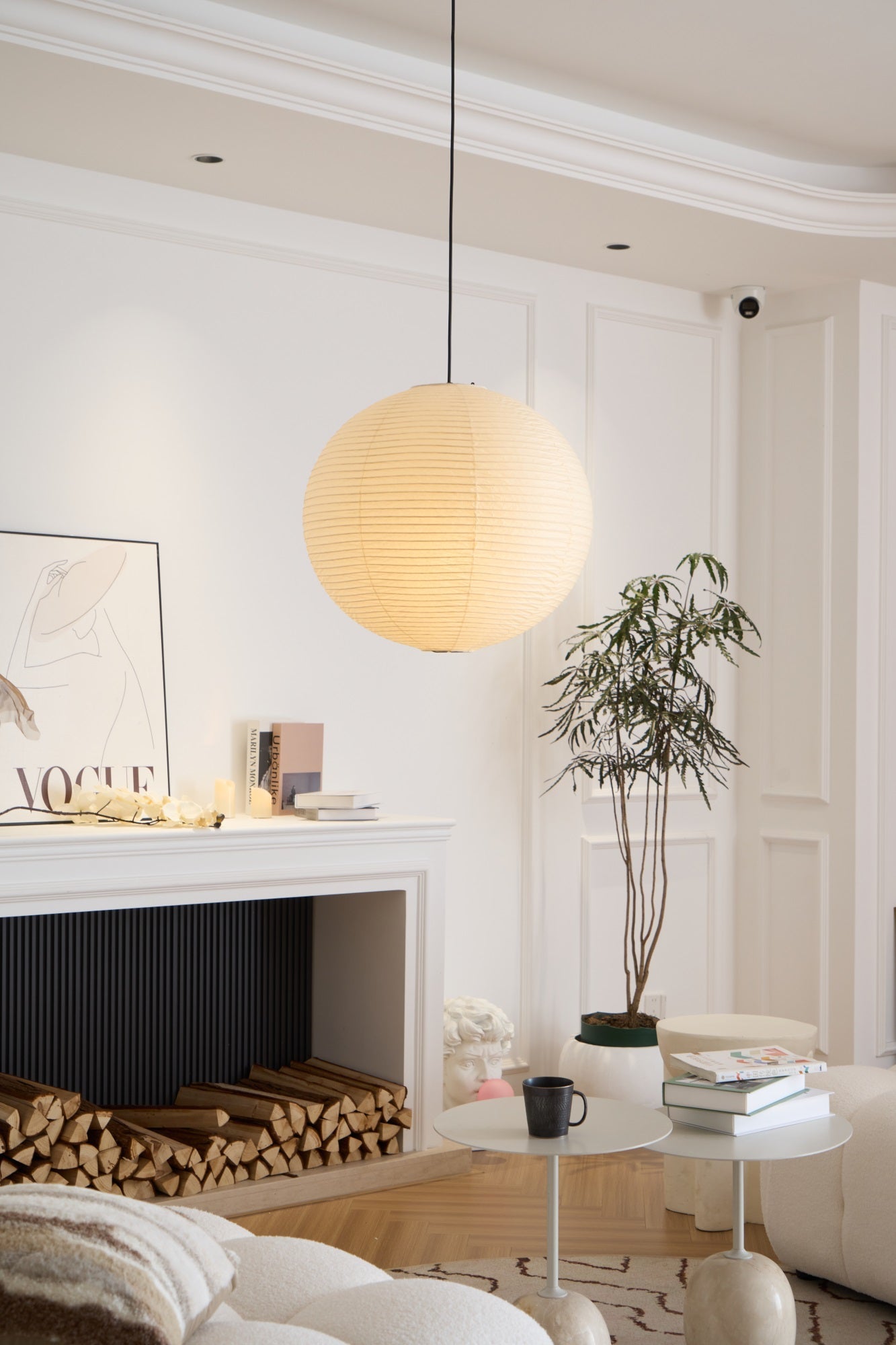 Japanse Mulberry Paper Hanglamp — Handgemaakte Washi Lampenkap Bol Sfeerverlichting | Sansoti