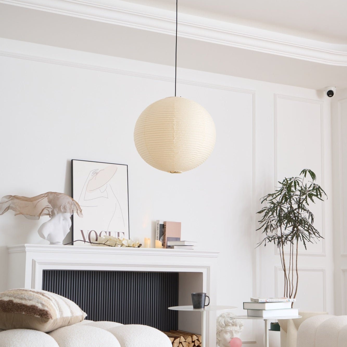 Japanse Mulberry Paper Hanglamp — Handgemaakte Washi Lampenkap Bol Sfeerverlichting | Sansoti