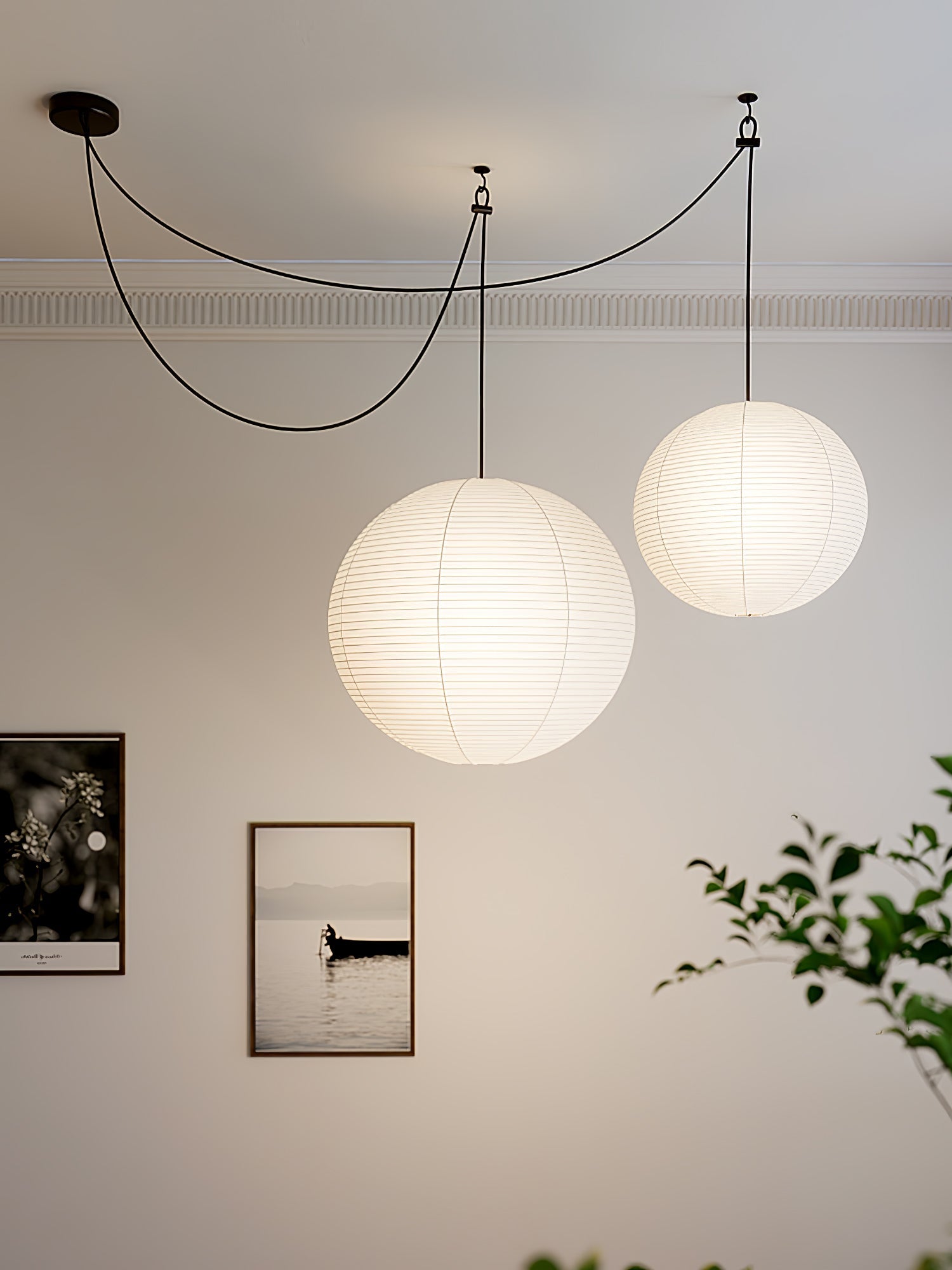 Japanse Mulberry Paper Hanglamp — Handgemaakte Washi Lampenkap Bol Sfeerverlichting | Sansoti