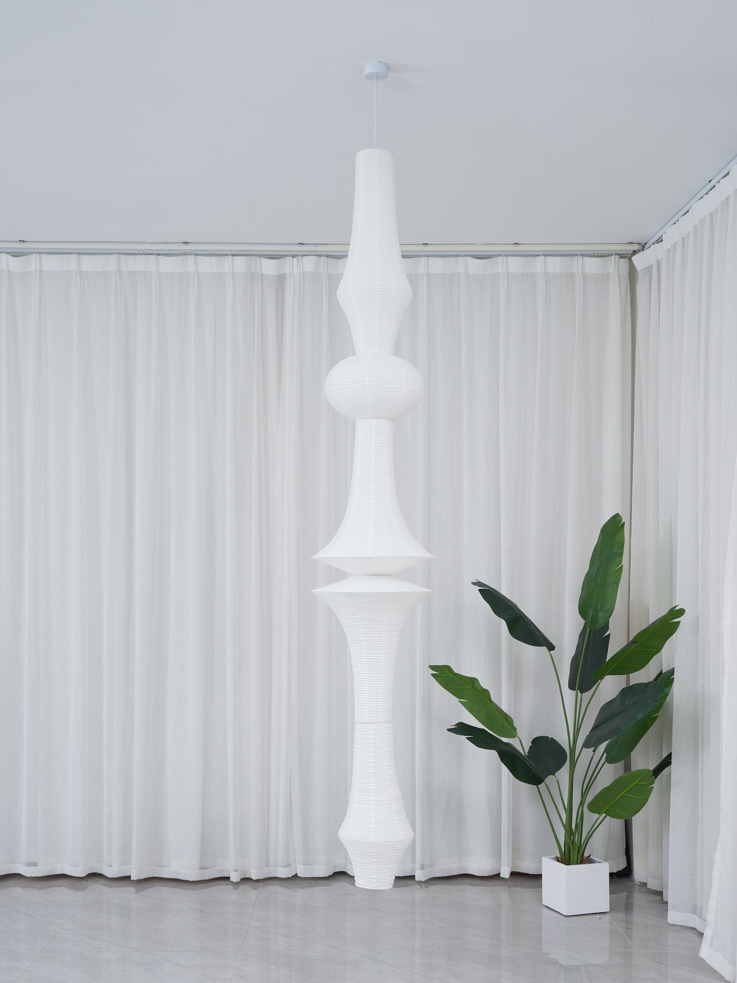 Japanse Hangende Papieren Lamp Zeven Formaten E26/E27 ø33-ø43cm 150-460cm Hoogte Mulberry Washi Moerasschors Translucide Kap Met Handgemaakt Karakter | Sansoti
