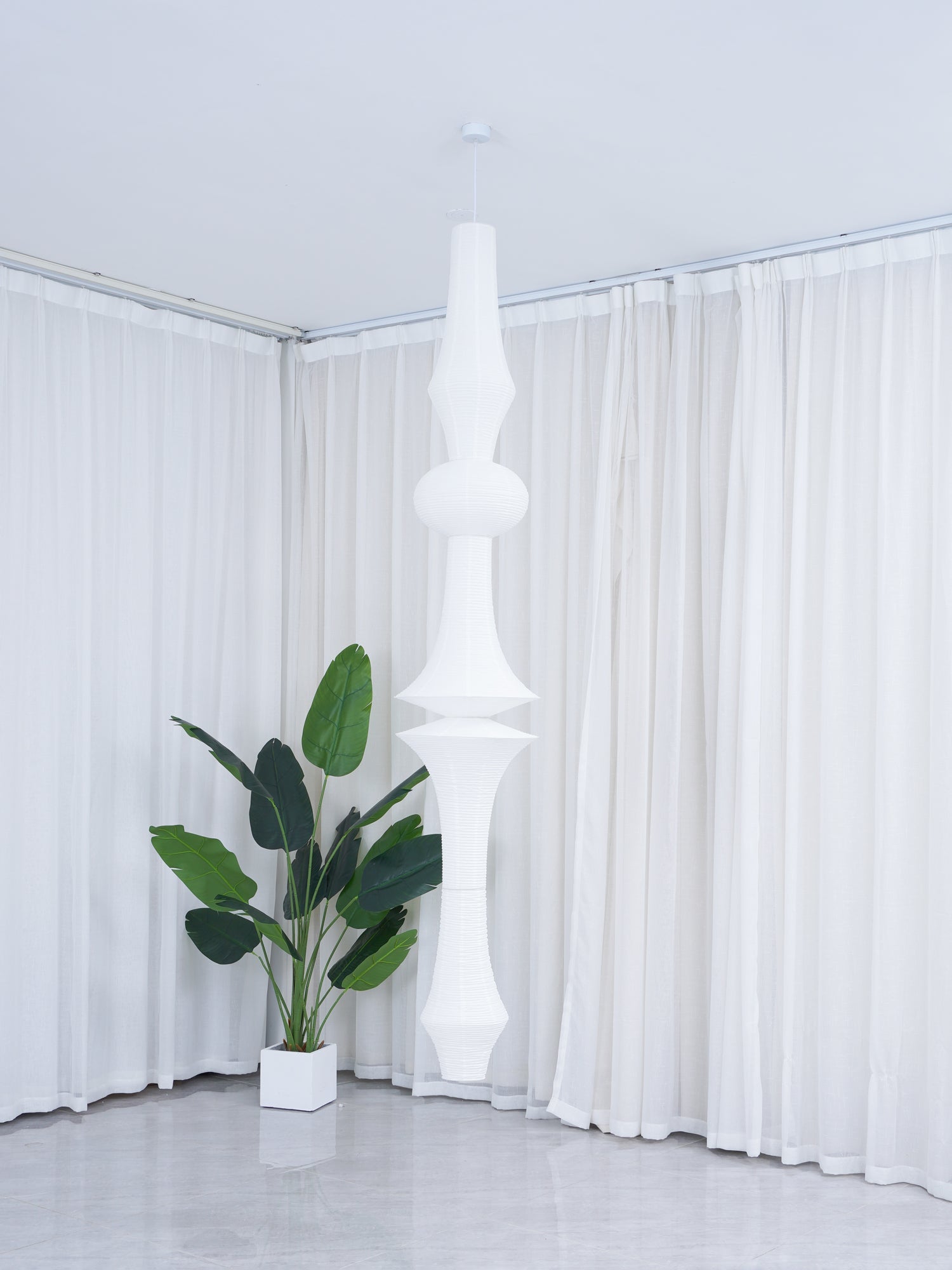 Japanse Hangende Papieren Lamp Zeven Formaten E26/E27 ø33-ø43cm 150-460cm Hoogte Mulberry Washi Moerasschors Translucide Kap Met Handgemaakt Karakter | Sansoti