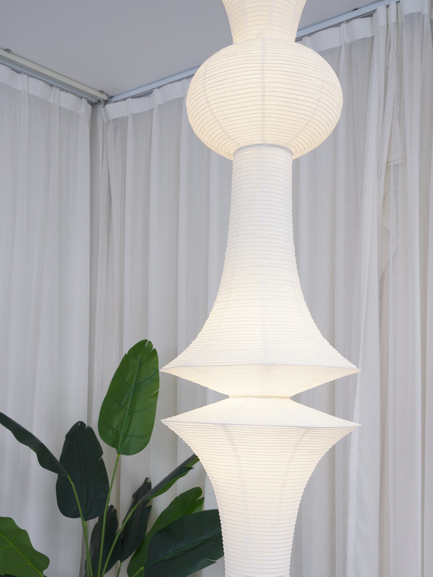 Japanse Hangende Papieren Lamp Zeven Formaten E26/E27 ø33-ø43cm 150-460cm Hoogte Mulberry Washi Moerasschors Translucide Kap Met Handgemaakt Karakter | Sansoti