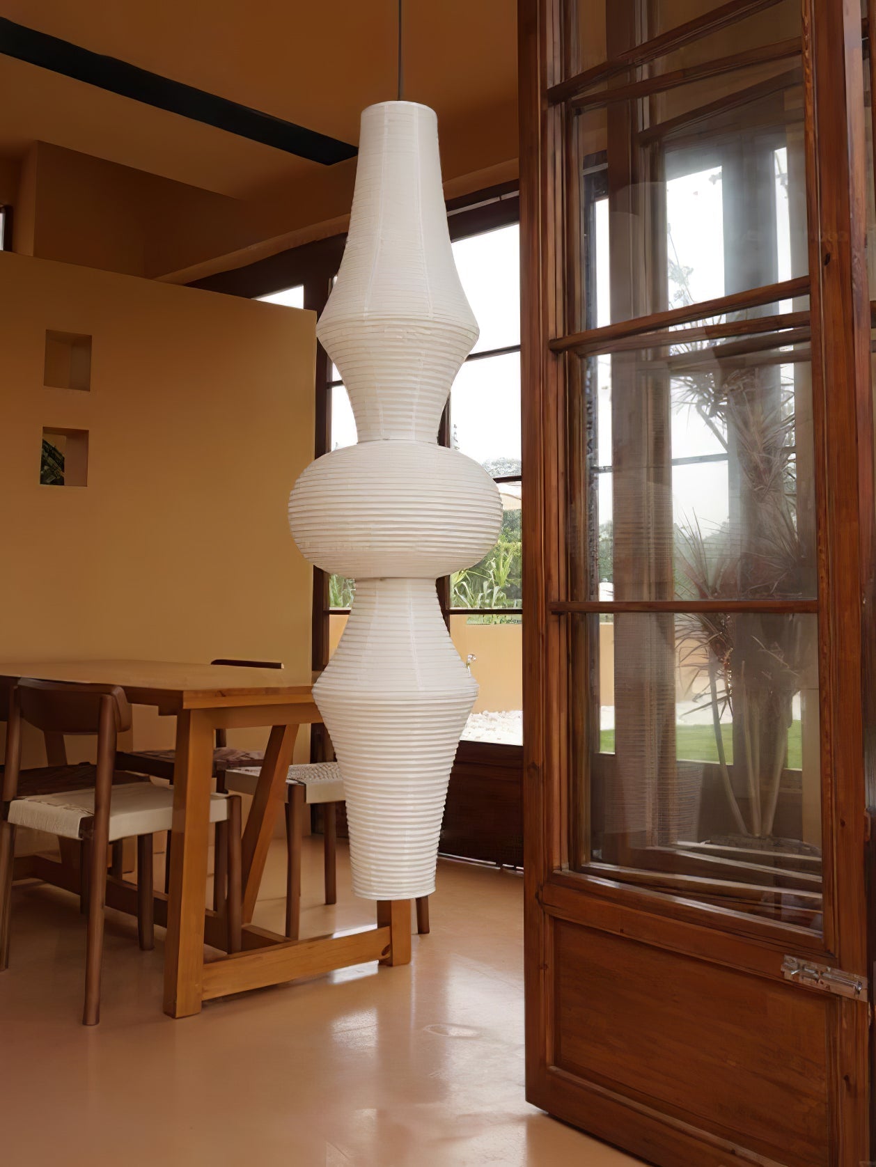 Japanse Hangende Papieren Lamp Zeven Formaten E26/E27 ø33-ø43cm 150-460cm Hoogte Mulberry Washi Moerasschors Translucide Kap Met Handgemaakt Karakter | Sansoti