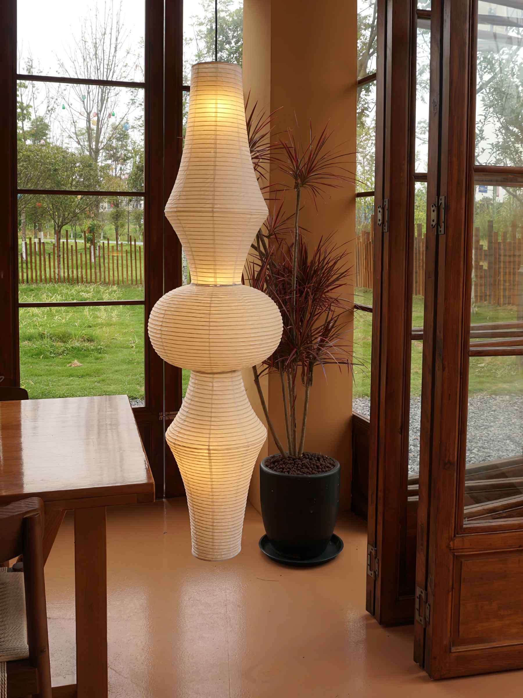 Japanse Hangende Papieren Lamp Zeven Formaten E26/E27 ø33-ø43cm 150-460cm Hoogte Mulberry Washi Moerasschors Translucide Kap Met Handgemaakt Karakter | Sansoti