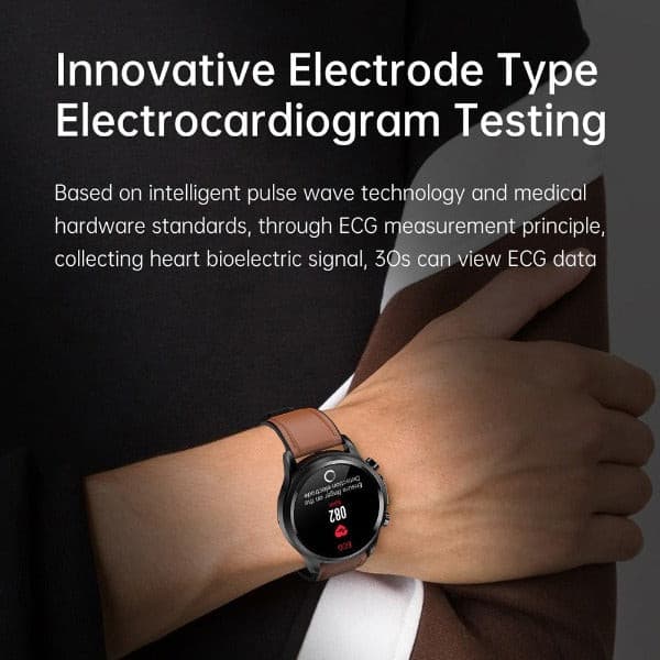 Slimme Gezondheidshorloge met Bloedsuikermeting & Hartslagmeter Waterdicht Fitness Tracker Smartwatch | Sansoti