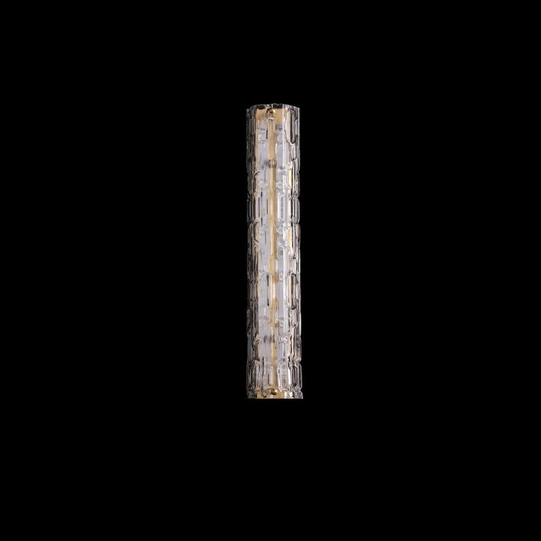 Glas-Wandleuchte aus messingfarbenem Metall, integrierte LED 3000K-6000K, dimmbare integrierte Beleuchtung, Wohnzimmer | Sansoti
