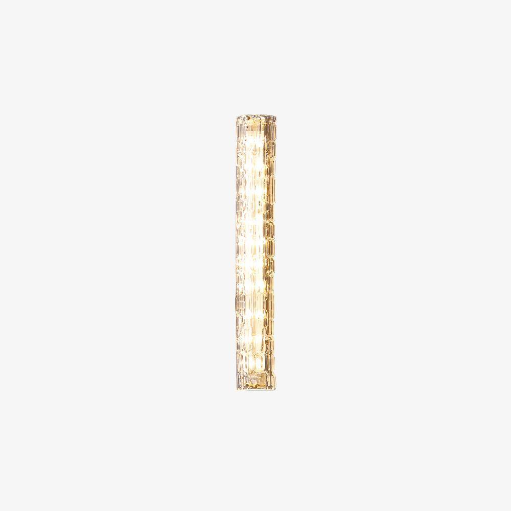 Glas-Wandleuchte aus messingfarbenem Metall, integrierte LED 3000K-6000K, dimmbare integrierte Beleuchtung, Wohnzimmer | Sansoti