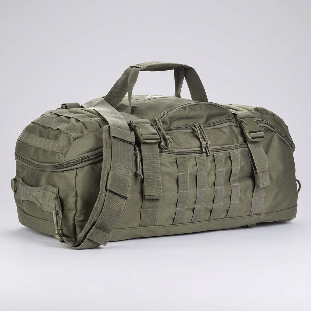 Waterproof Travel Bag 45L with Adjustable Carrying Systems, Backpack, Shoulder Bag, Handles, Gray Sports Bag, Weekend Bag | Sansoti