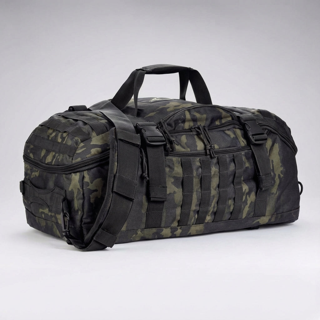 Waterproof Travel Bag 45L with Adjustable Carrying Systems, Backpack, Shoulder Bag, Handles, Gray Sports Bag, Weekend Bag | Sansoti