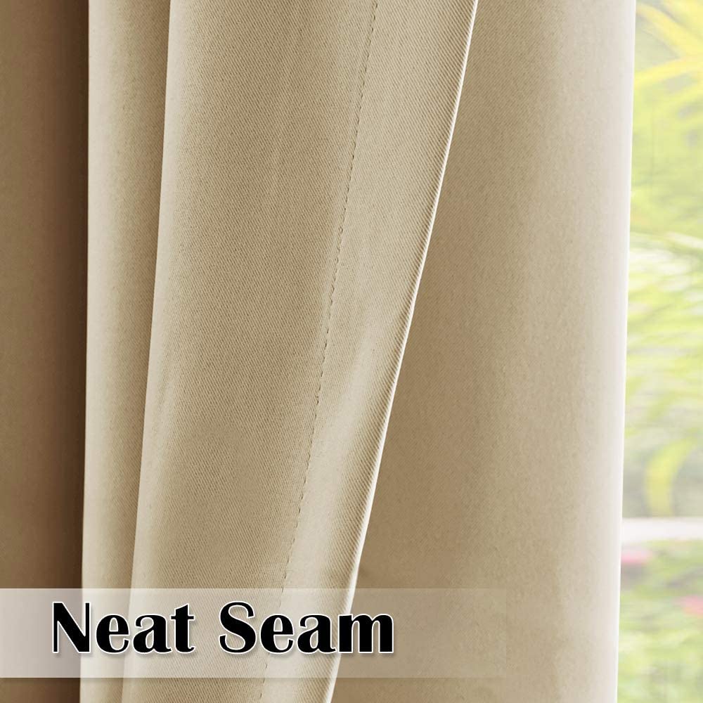 Waterproof Terrace Curtain with Eyelets – 2 Panels Outdoor Privacy UV Protection Windproof | Sansoti