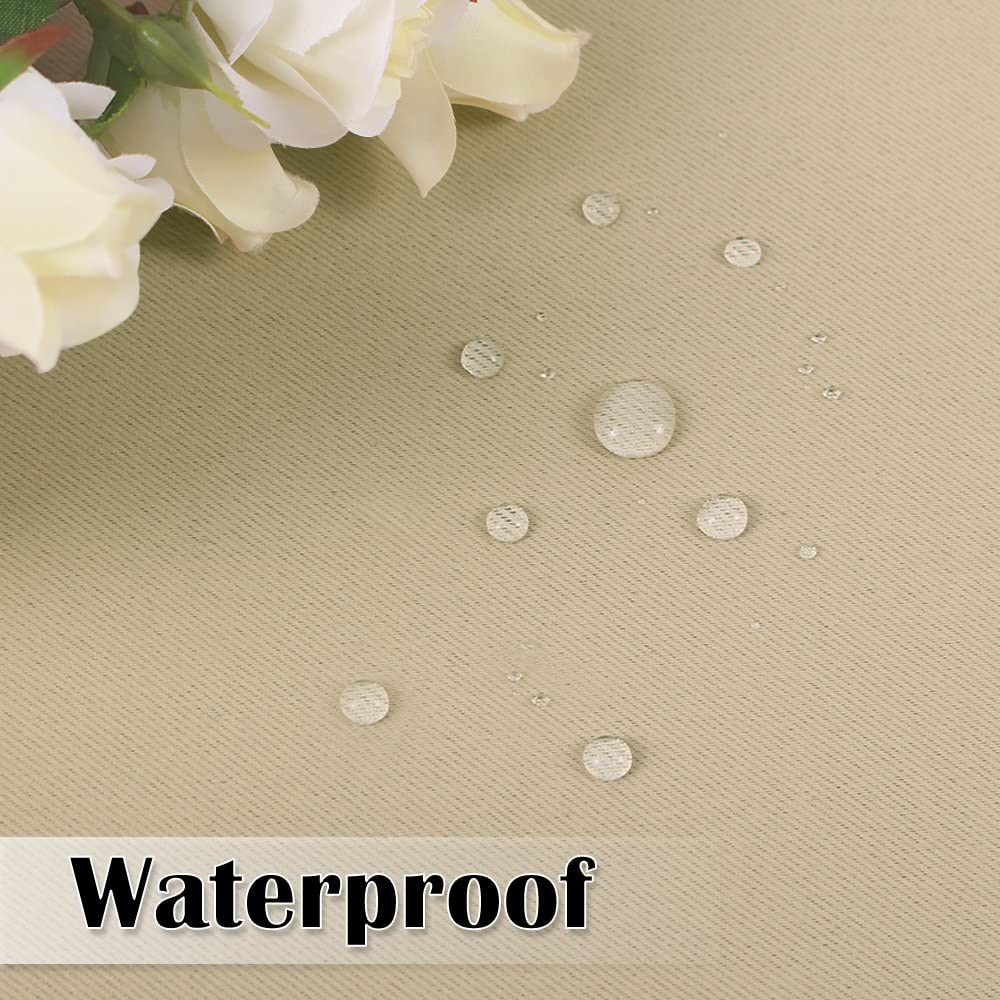 Waterproof Terrace Curtain with Eyelets – 2 Panels Outdoor Privacy UV Protection Windproof | Sansoti