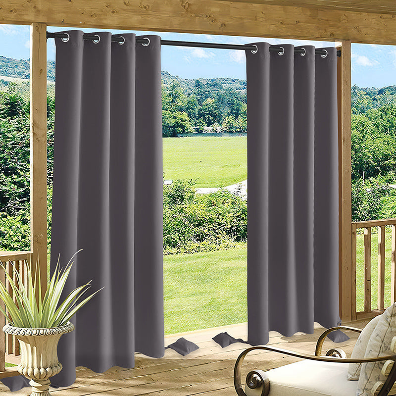 Waterdicht Outdoor Gordijn met Gewichtszakken – Blackout Privacy & UV-Bescherming voor Terras & Veranda | Sansoti